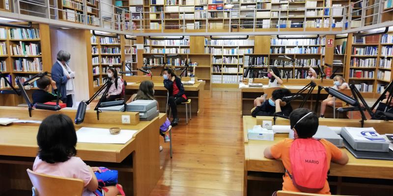 Imaxe dos participantes do campamento do Centro Socio Cultural de Vite á nosa Biblioteca