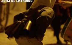 Cartel do evento Máscaras Tradicionais: Os sons de Entroido. Fotograma da curtametraxe de Eloy Dominguez "Os Corpos".