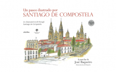 Portada libro Un paseo ilustrado por Santiago de Compostela