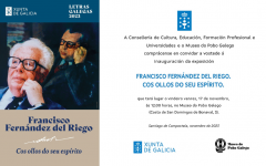 Convite exposición Letras Galegas MPG