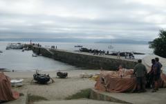 Fotografía del muelle de la Isla de Ons de la autoría de Paula Ballesteros.