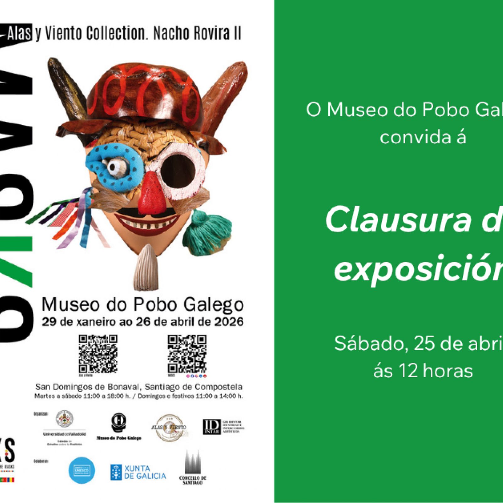 Clausura da exposición MASKS no Museo do Pobo Galego